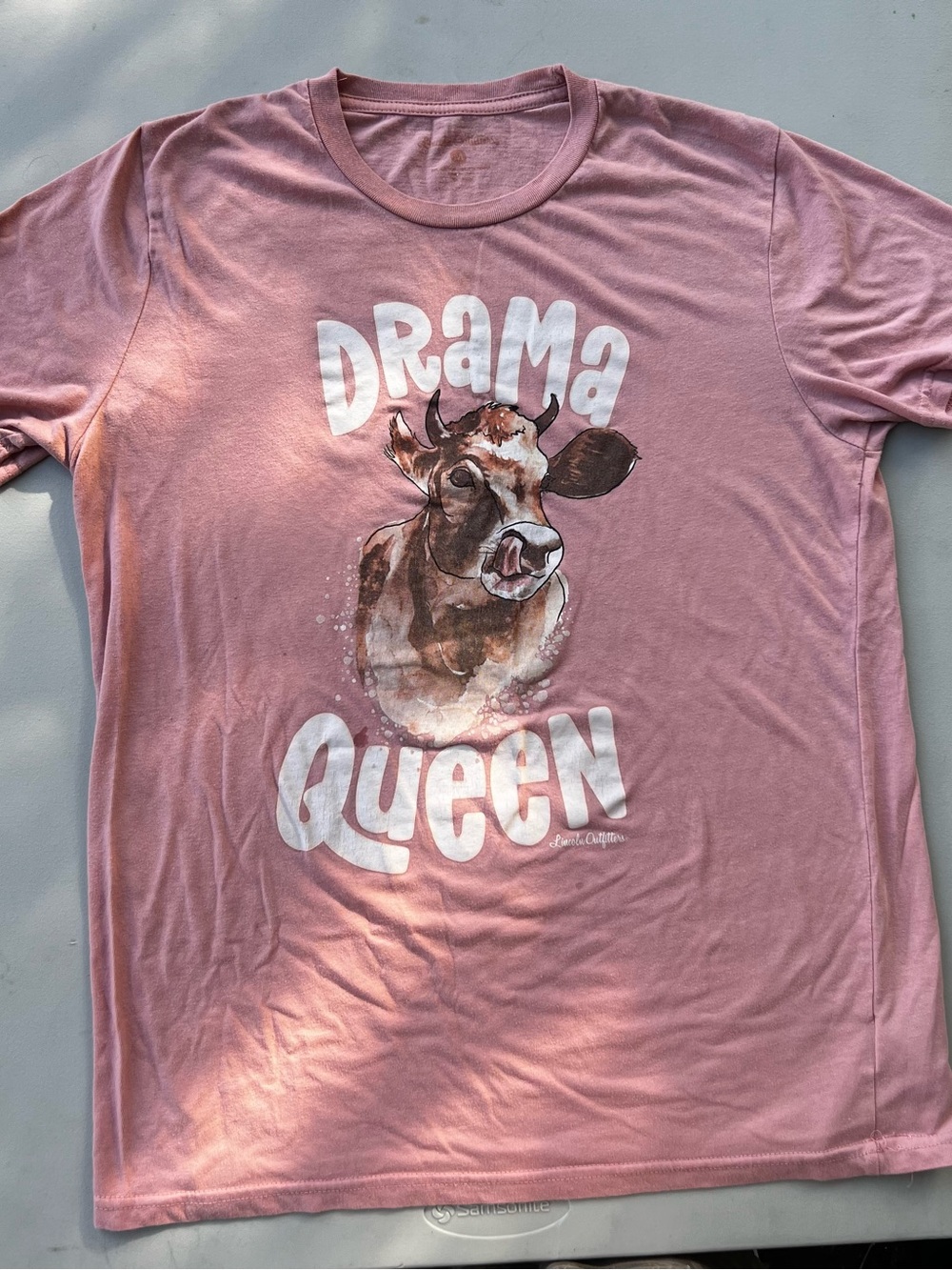 Women’s Pink 'Drama Queen' Graphic Tee - Short Sleeve Crew